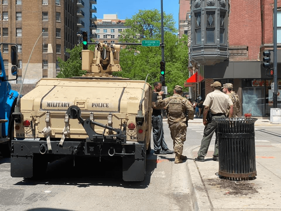 A Tank in Downtown Chicago